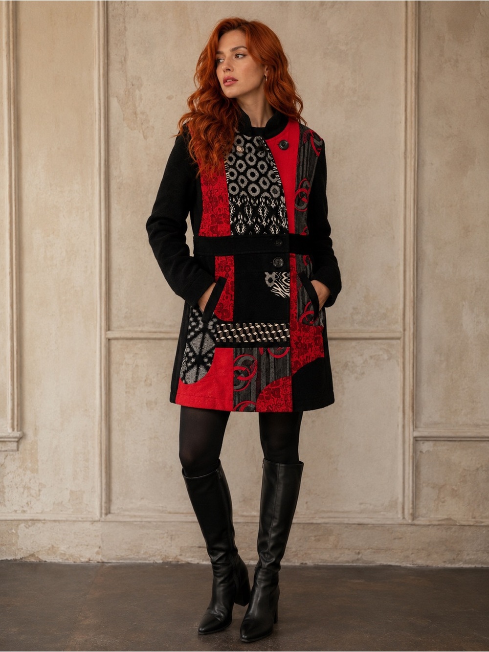 Desigual velvet coat